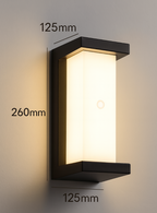 Outdoor motion sensor wall light, energy-efficient LED, IP65 weather-resistant, garden and entryway