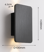 Wall sconce LED rectangular Nordic minimalist aluminum frosted glass 2-light indoor