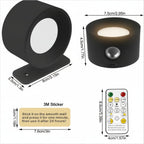 Wall Light | Wireless Nordic, Remote Control | Oak, White, Black