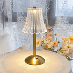 Luna | Cordless Table Lamp | Rechargeable, Touch Control, Crystal Shade