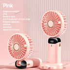 Portable Mini Fan | 3-in-1 Design, 5 Speed Levels, LED Display