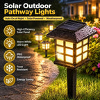 Solar path lights outdoor waterproof LED garden stake lamp for lawn and walkway