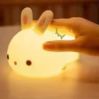 Bunny Night Light | Kids Silicone Rabbit Lamp, RGB Color Changing, USB
