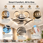 Socket Fan Ceiling Fan with Light | 5 Blades, LED, Remote Control