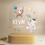 Personalised night light for kids with engraved name, animal design and soft LED glow