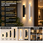 Cylindrical Wall Lights | Modern LED, Metal