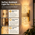 Rectangular Wall Sconce, Ripple Panel LED Ambient Lighting