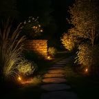 Solar garden spotlight with 9 color modes, IP55 weatherproof, 90° adjustable panel
