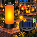 Solar Path Lights | Flickering Flame, Outdoor Garden Lantern