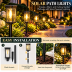 Solar Path Lights | Outdoor Waterproof Lights | Garden Walkway, Lawn Lighting