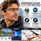 Progressive Glasses Sport Anti-Blue Light | Ultra-Light Titanium Frame