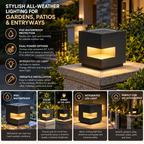 Outdoor Hanging Lamp | IP65 Waterproof, Solar or Wired | Black