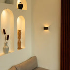 Rechargeable wall light brown metal, cordless with remote control and dimmable