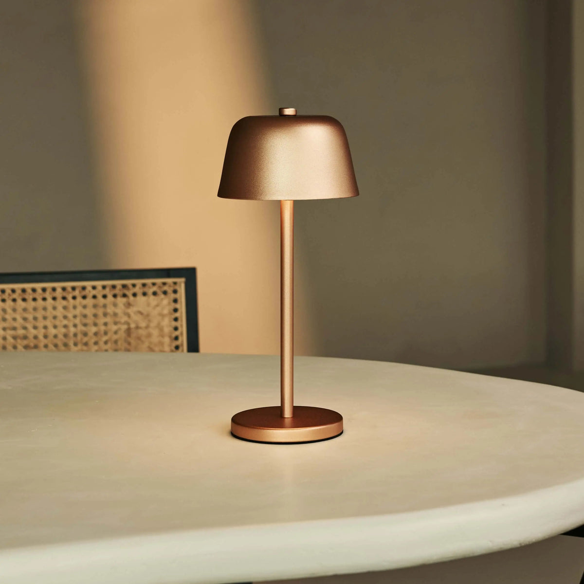 Fleur | Rechargeable Table Lamps Set | 4x Cordless Copper Lamps & Charging Station