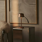 Fleur | Rechargeable Table Lamps Set | 4x Cordless Copper Lamps & Charging Station
