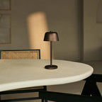 Iris | Rechargeable Table Lamps Set | 4x Cordless + Charging Station | Espresso Brown