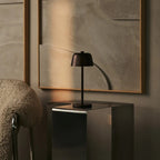 Iris | Rechargeable Table Lamps Set | 4x Cordless + Charging Station | Espresso Brown