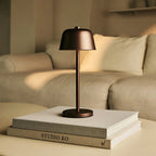Iris | Rechargeable Table Lamps Set | 4x Cordless + Charging Station | Espresso Brown