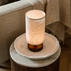 Rechargeable Table Lamp | Cordless Wooden, Dark Brown, Dimmable