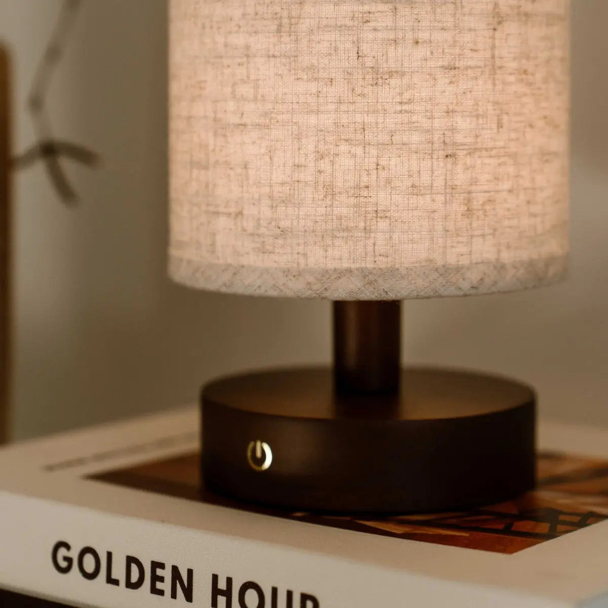 Rechargeable Table Lamp | Cordless Wooden, Dark Brown, Dimmable