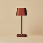 Rechargeable table lamps set 4x bronze cordless with magnetic charging station and touch dimmer