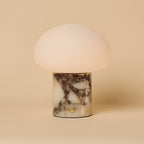 Wynne | Rechargeable Table Lamp | Calacatta Viola Marble, Cordless, Dimmable | White