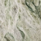 Rechargeable table lamp in ice green marble, cordless dimmable with modular shade