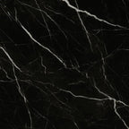 Rechargeable table lamp black Nero Marquina marble, cordless dimmable with modular lampshade