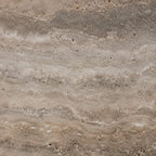 Rechargeable table lamp in silver travertine, cordless and dimmable, 18 cm diameter