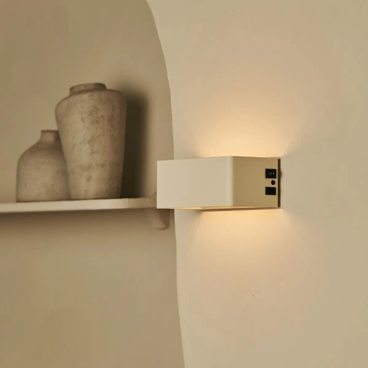Rechargeable wall light cordless with dimmable LED and motion sensor