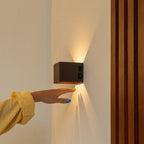 Rechargeable wall light brown metal, cordless with remote control and dimmable