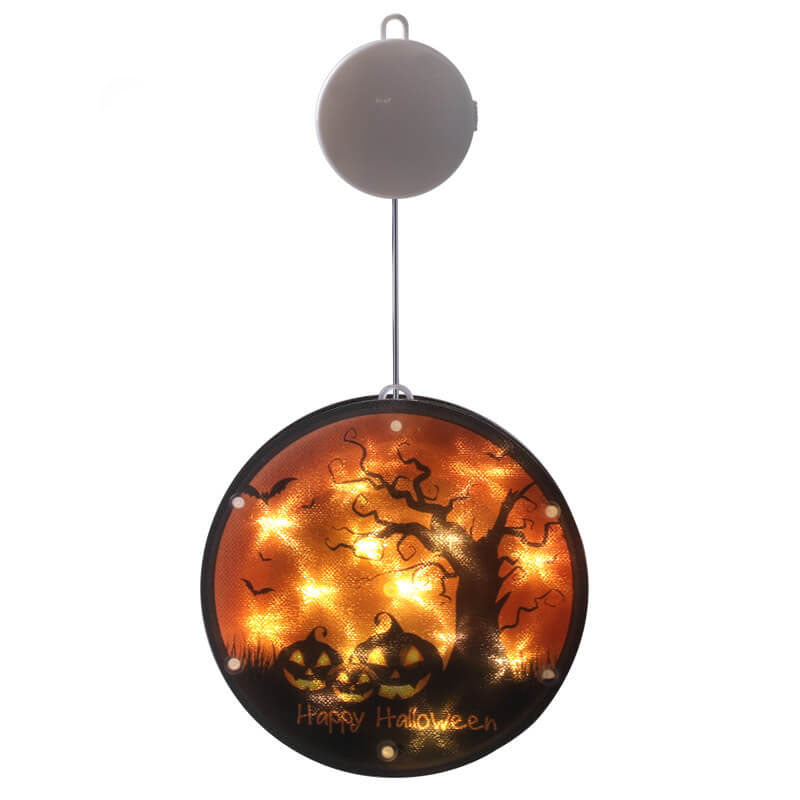 LED string lights Halloween with colourful fabric lampshade, modern design