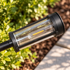 Solar garden lights slim design warm white pathway outdoor light 54cm