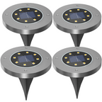 Solar path lights LED ground spike for garden driveway and patio, weatherproof IP65