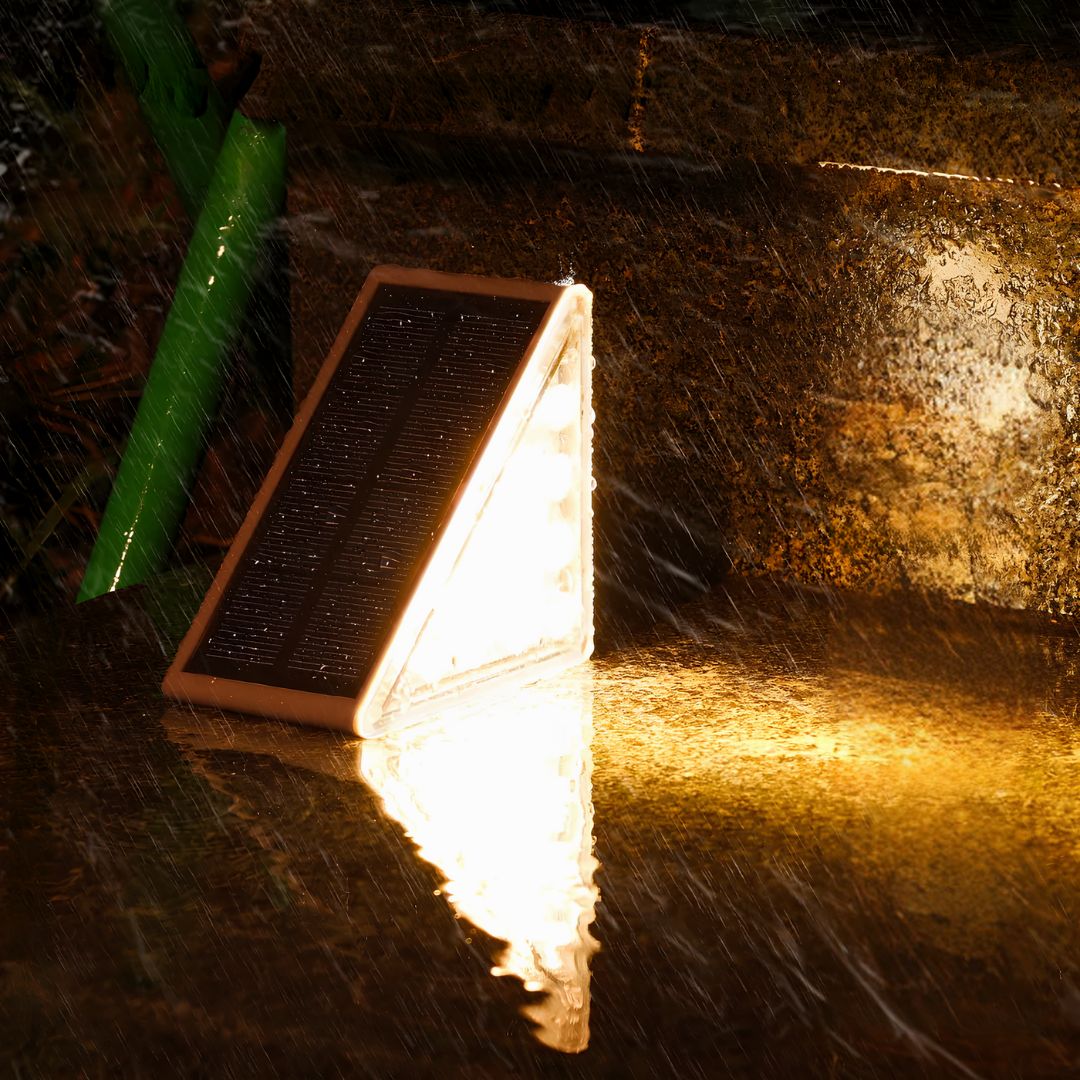 Solar stair lights outdoor step lighting IP65 waterproof LED, deck patio porch