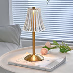 Luna | Cordless Table Lamp | Rechargeable, Touch Control, Crystal Shade