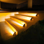 Solar stair lights outdoor step lighting IP65 waterproof LED, deck patio porch