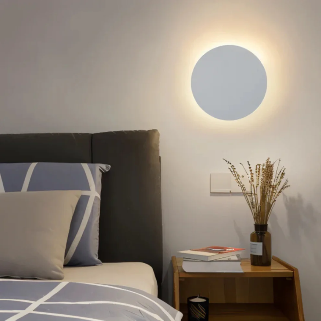 LED Wall Light Round Halo Backlit Glow | Indoor Ambient | 3 Sizes