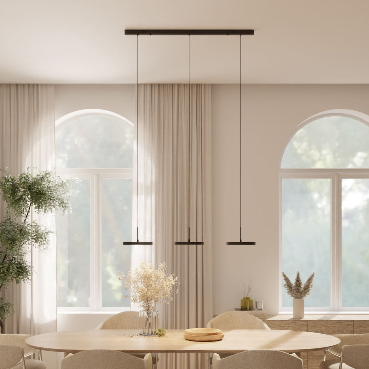 Pendant light dimmable warm white multi-light smart home WiFi Bluetooth