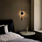 Wall sconce with ripple light effect, 180° rotatable, aluminum warm white, modern minimalist