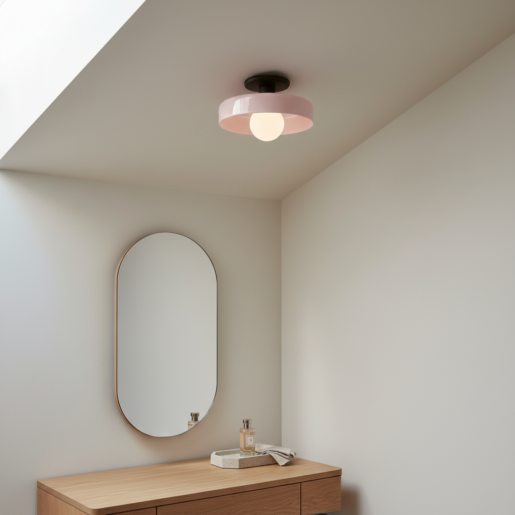 Vintage Glass Ceiling Light 25cm | 5 Colours | E27 Bulb Included