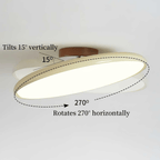 Adjustable flush mount ceiling light dimmable modern minimalist design for bedroom and living room