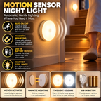 Motion Sensor Night Light | Magnetic, Round LED, Auto On/Off