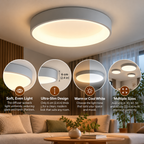 Round LED Ceiling Light | Scandinavian Minimalist Design