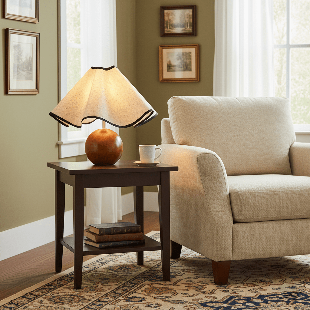 Table lamp with sculpted wave design and 3-step dimming, E26/E27, indoor use