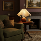 Table lamp with sculpted wave design and 3-step dimming, E26/E27, indoor use