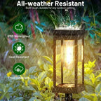 Solar garden lights waterproof pathway stake lights warm white outdoor