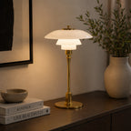 Table Lamp | Scandinavian Glass Design, Chrome or Gold