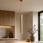 Travertine Pendant Light | Yellow Stone, Nordic, 30cm, 4W LED