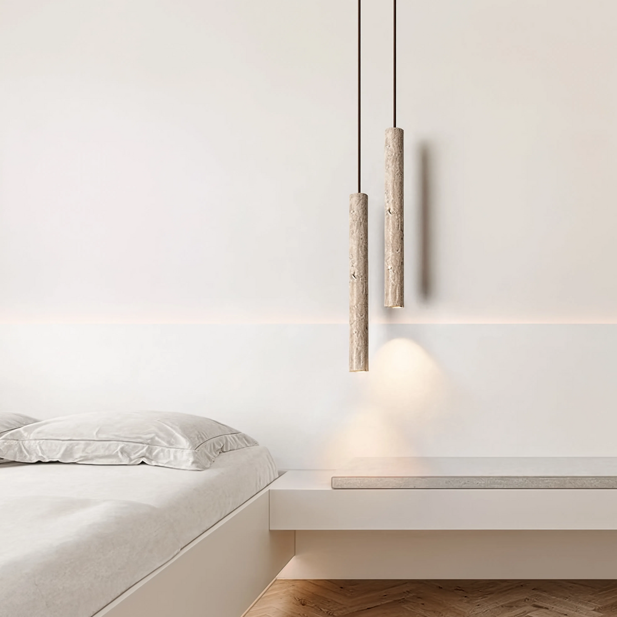 Travertine Pendant Light | Yellow Stone, Nordic, 30cm, 4W LED